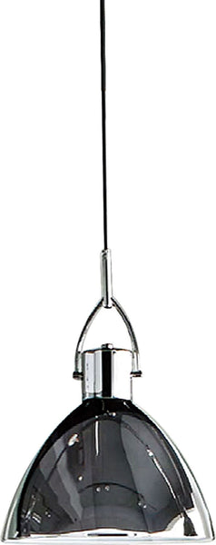 Veleta 1 Light Pendant In Chrome With Chrome Steel Shade