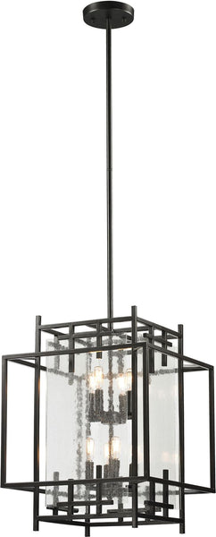 Intersections 8 Light Pendant In Oil Rubbed Bronze