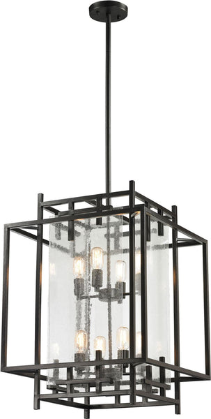 Intersections 8 Light Pendant In Oil Rubbed Bronze