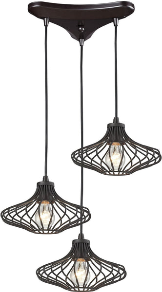 Yardley 3 Light Pendant In Oil Rubbed Bronze