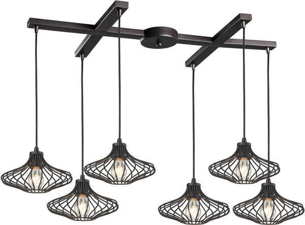 Yardley 6 Light Pendant In Oil Rubbed Bronze