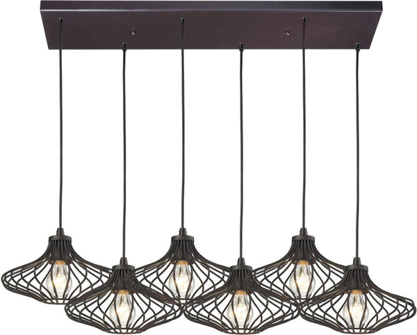 Yardley 6 Light Pendant In Oil Rubbed Bronze