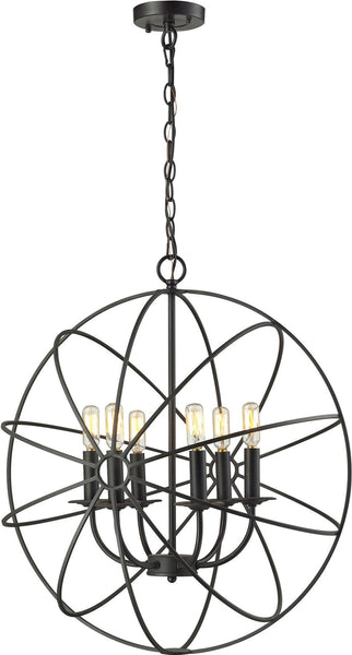Yardley 6 Light Chandelier In Oil Rubbed Bronze