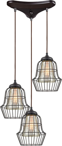 Yardley 3 Light Pendant In Oil Rubbed Bronze