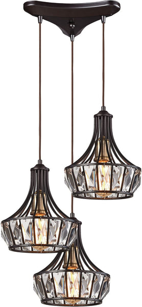 Yardley 3 Light Pendant In Oil Rubbed Bronze