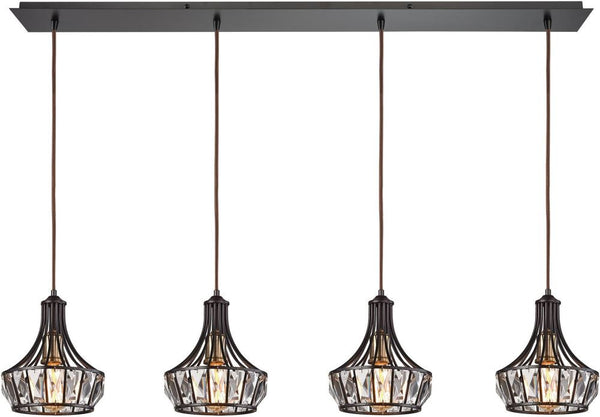 Yardley 4 Light Pendant In Oil Rubbed Bronze