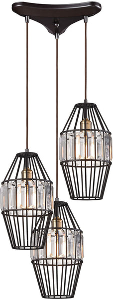 Yardley 3 Light Pendant In Oil Rubbed Bronze