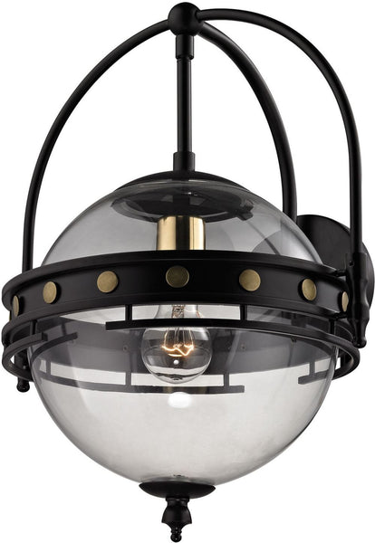 Encompass 1 Light Sconce In Oil Rubbed Bronze and Clear Glass