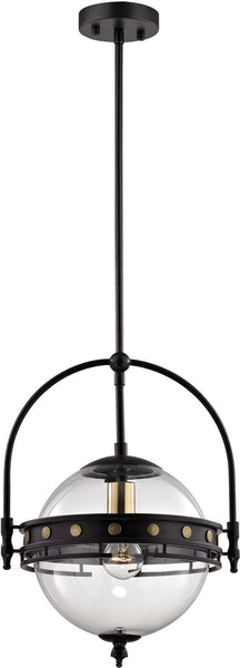 Encompass 1 Light Pendant In Oil Rubbed Bronze and Clear Glass