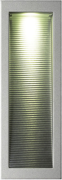 Scoop Rectangular Led Steplight For New Construction With Grey Trim and Corrugated Reflector