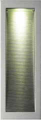 Scoop Rectangular Led Steplight For New Construction With Grey Trim and Corrugated Reflector