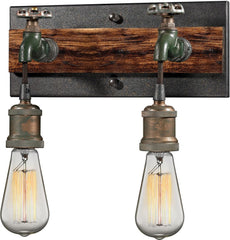 Jonas 2 Light Vanity In Weathered Multitone