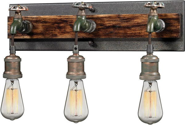 Jonas 3 Light Vanity In Weathered Multitone