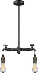 Jonas 2 Light Pendant In Weathered Multitone