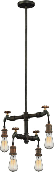 Jonas 4 Light Chandelier In Weathered Multitone