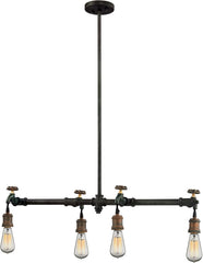 Jonas 4 Light Chandelier In Weathered Multitone