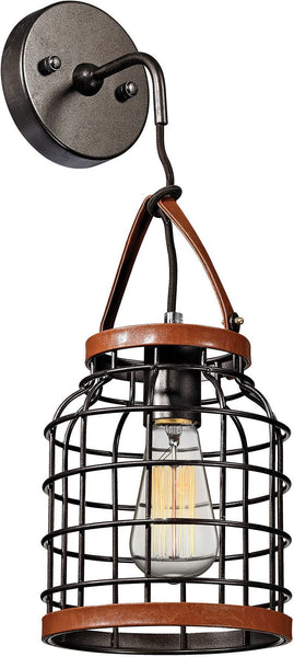 Purcell 1 Light Wall Sconce In Weathered Iron