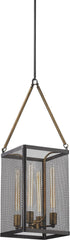 Donovan 4 Light Chandelier In Wrought Iron Black and Antique Gold