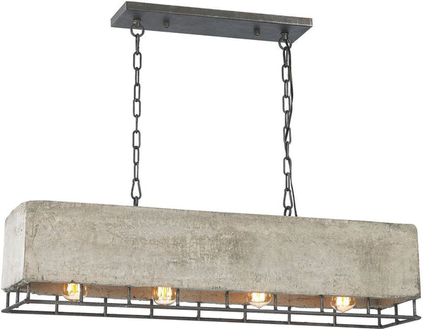 Brocca 4 Light Chandelier In Silverdust Iron