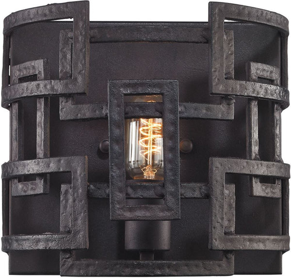 Garriston 1 Light Wall Sconce In Clay Iron