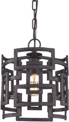 Garriston 1 Light Pendant In Clay Iron
