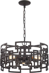 Garriston 3 Light Chandelier In Clay Iron