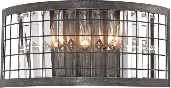 Nadina 3 Light Wall Sconce In Silverdust Iron