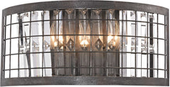 Nadina 3 Light Wall Sconce In Silverdust Iron