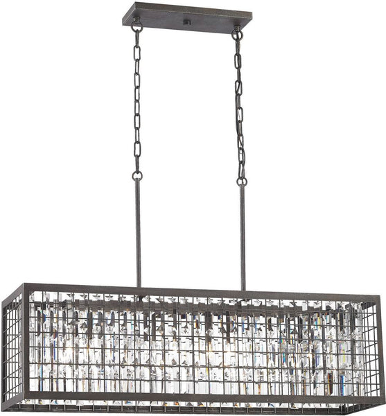 Nadina 4 Light Chandelier In Silverdust Iron