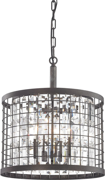 Nadina 4 Light Chandelier In Silverdust Iron
