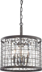 Nadina 4 Light Chandelier In Silverdust Iron