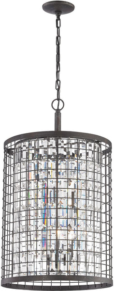 Nadina 4 Light Chandelier In Silverdust Iron