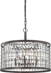 Nadina 6 Light Chandelier In Silverdust Iron