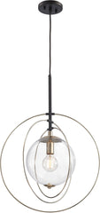 Zonas 1 Light Chandelier In Polished Gold and Oil Rubbed Bronze