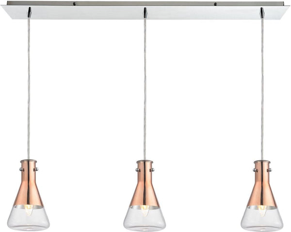 Olean 3 Light Pendant In Polished Chrome