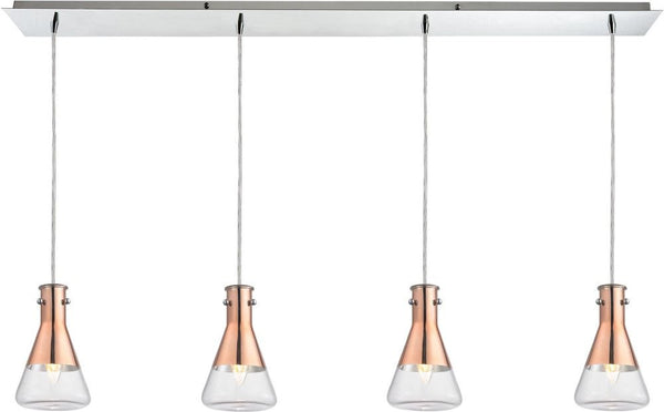 Olean 4 Light Pendant In Polished Chrome