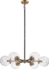 Boudreaux 6 Light Chandelier In Matte Black and Antique Gold