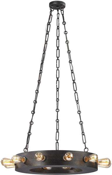 Venue 18 Light Chandelier In Speckled Iron