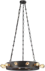 Venue 18 Light Chandelier In Speckled Iron