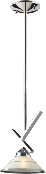 Refraction 1 Light Pendant In Polished Chrome