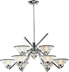 Refraction 9 Light Chandelier In Polished Chrome