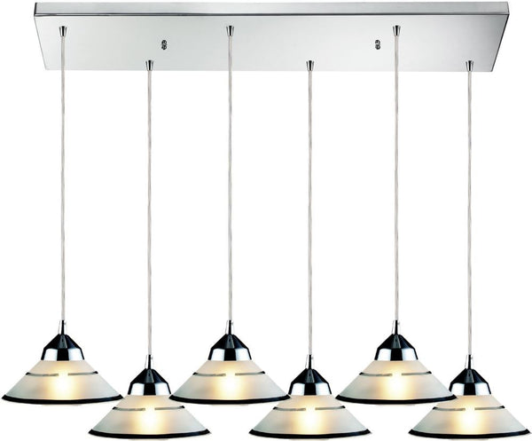 Refraction 6 Light Pendant In Polished Chrome