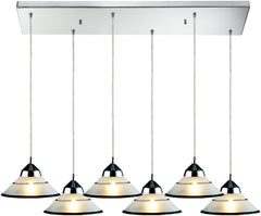 Refraction 6 Light Pendant In Polished Chrome