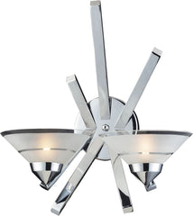 Refraction 2 Light Wall Sconce In Polished Chrome