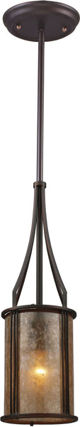 Barringer 1 Light Pendant and Tan Mica
