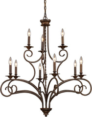 Gloucester 9 Light Chandelier In Weathered Bronze