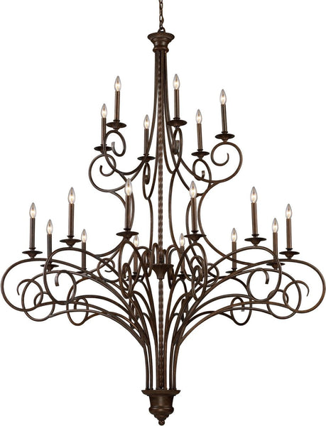 Gloucester 18 Light Chandelier In Weathered Bronze