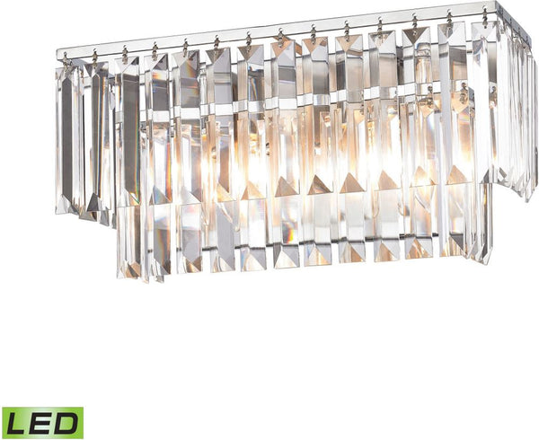 Palacial 2 Light Led Vanity In Polished Chrome