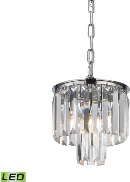 Palacial 1 Light Led Pendant In Polished Chrome