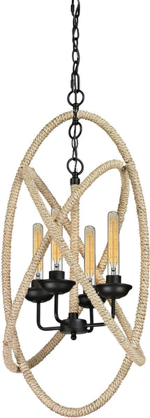 Pearce 4 Light Chandelier In Matte Black